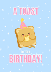"A Toast To Your Birthday" Card