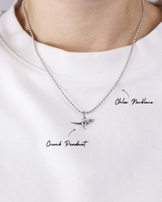Necklace with pendant on a white background