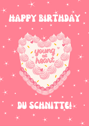 "Happy Birthday Du Schnitte" Card