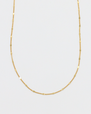 Full view of the Loretta Necklace, crafted in gold-plated 925 sterling silver.