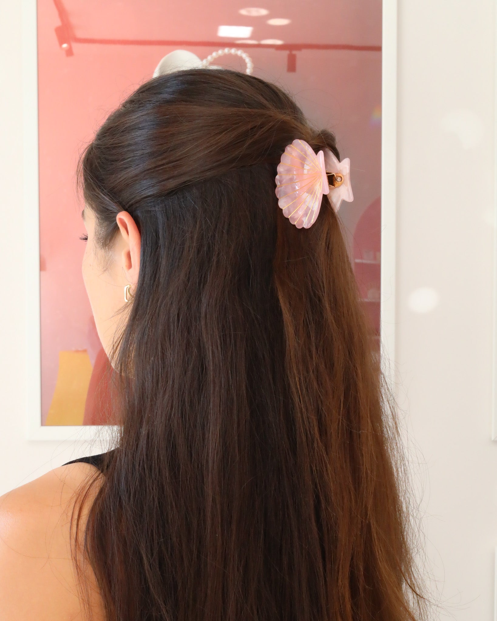 Scallop Pink Hairclip