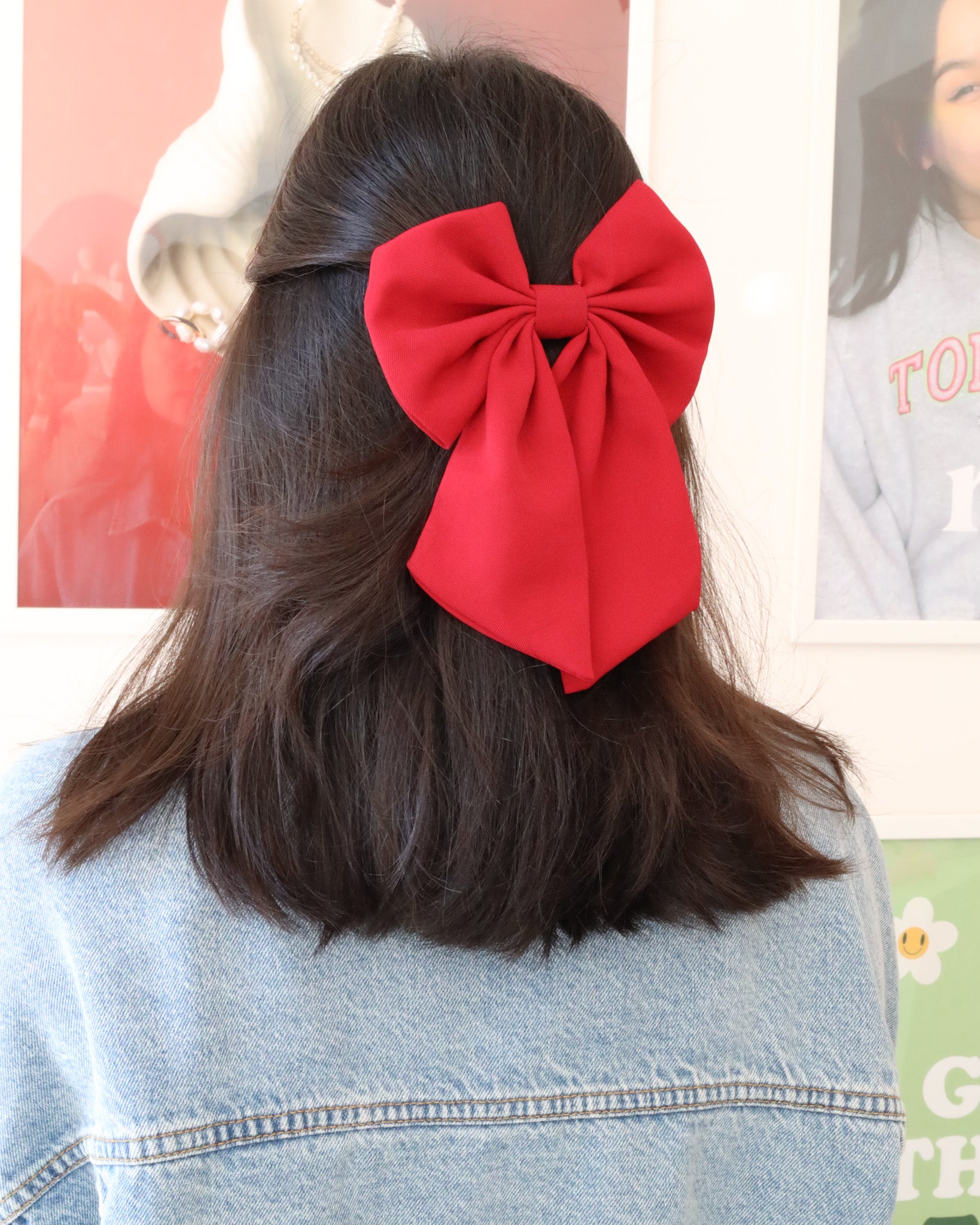 Bow Large Red Hairclip