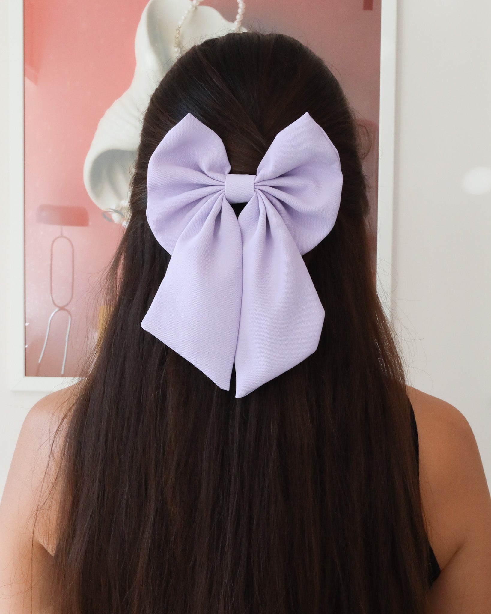 Bow Large Lavender Hairclip