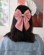 Bow Large Pink Hairclip