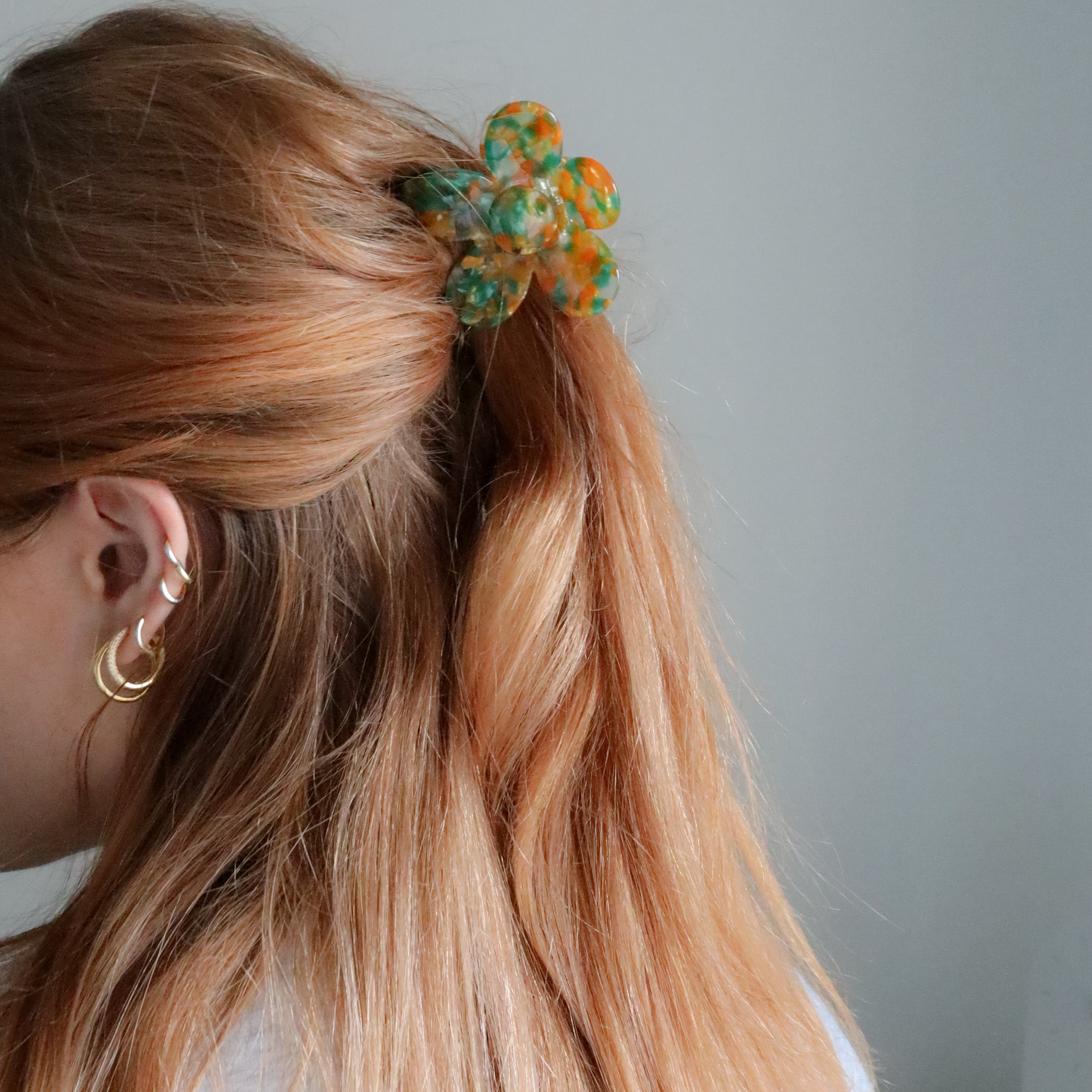 Flora Orange Hairclip