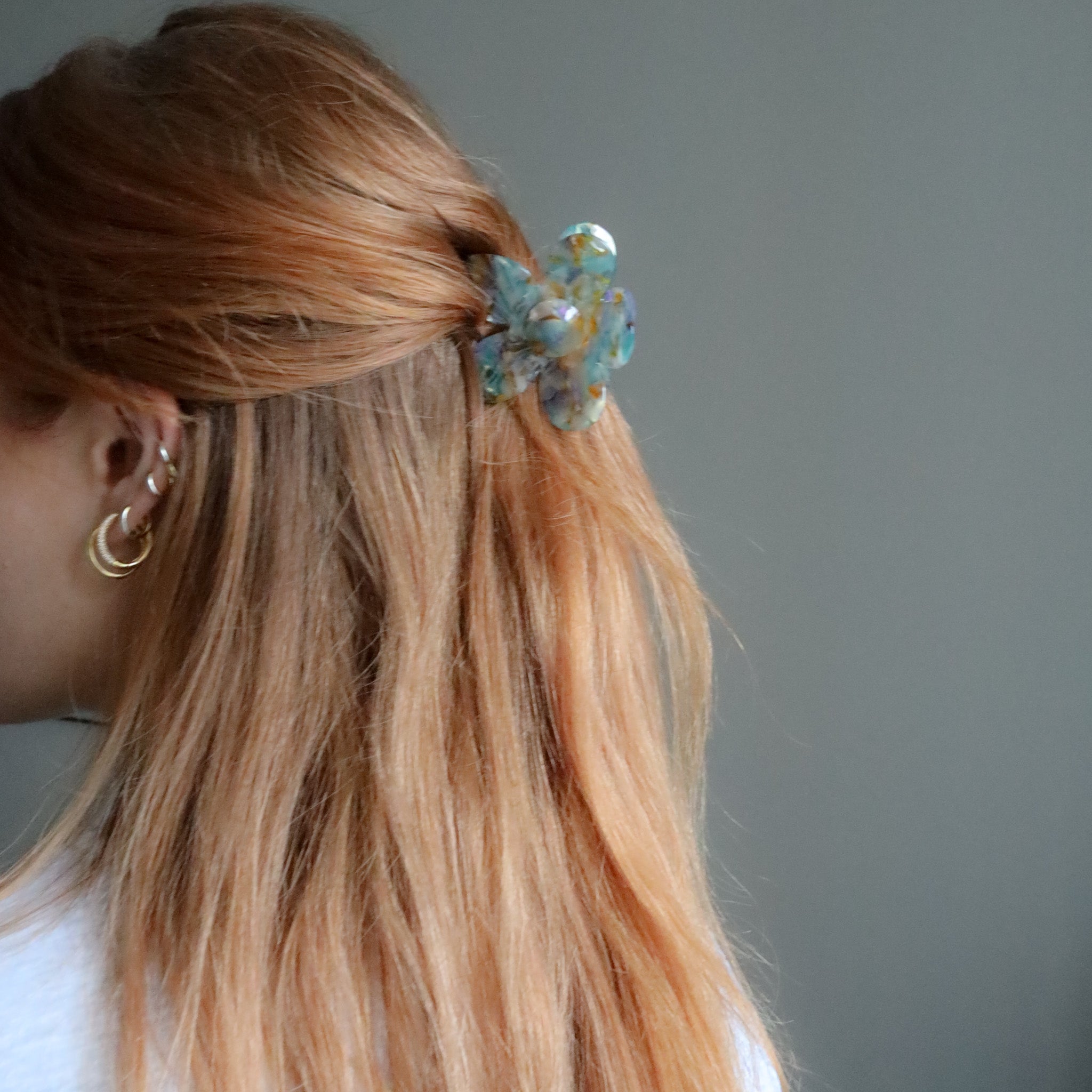 Flora Blue Hairclip