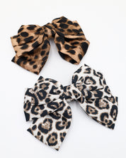 Bow Leo White Hairclip