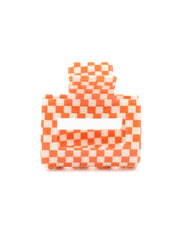 Louie Orange Check Hairclip