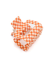 Louie Orange Check Hairclip