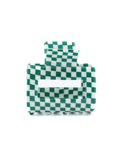 Louie Green Check Hairclip