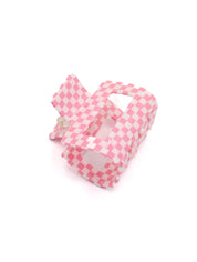 Louie Pink Check Hairclip