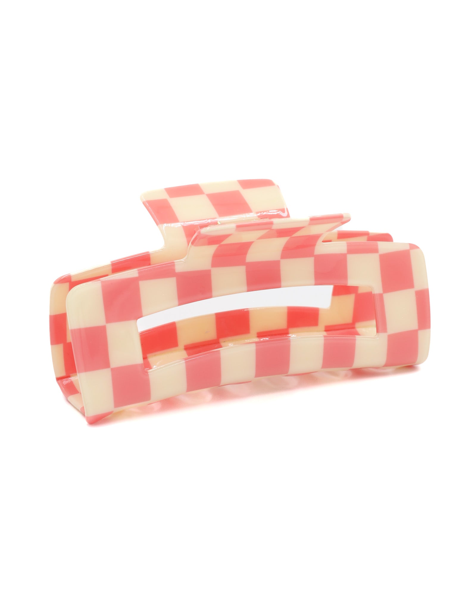 Avalon Pink Check Hairclip