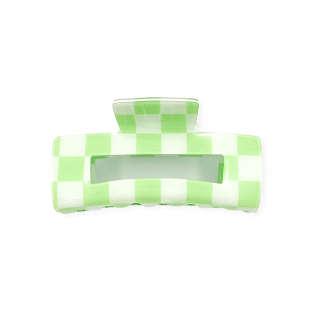 Chantria Green Check Hairclip