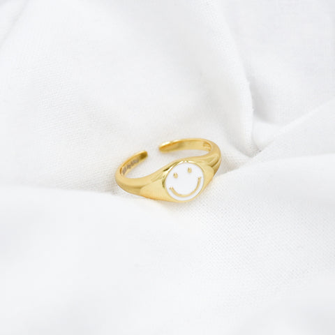 Smiley White Gold