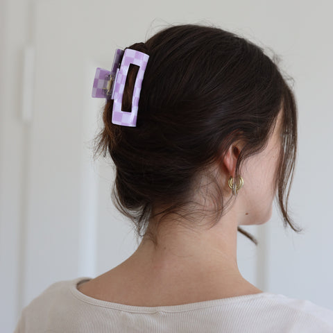 Chantria Purple Check Hairclip