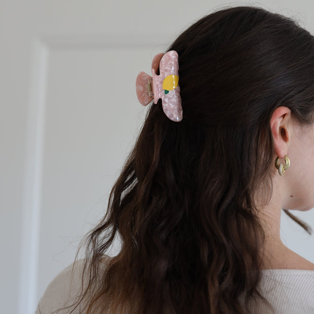 Brinley Pink Lemon Hairclip