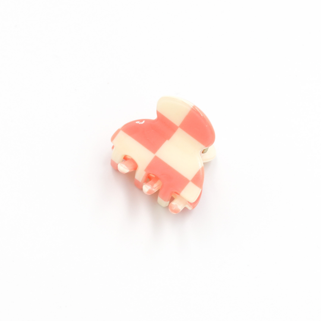Hattie Pink Check Hairclip
