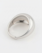 Silver ring on a white background