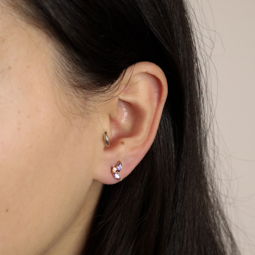 Eliza_Lavender_Gold_Earring_Worn.png