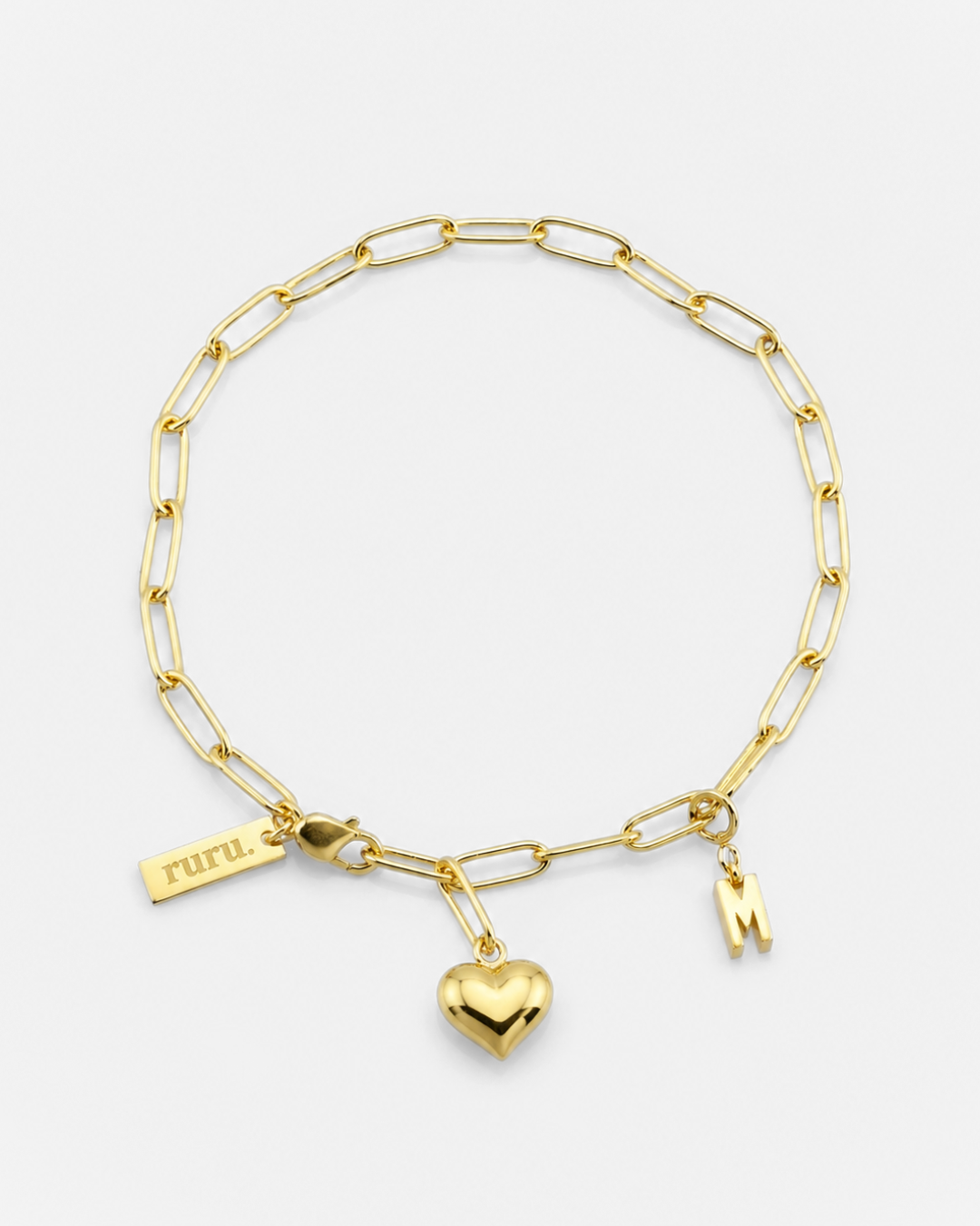 Genesis & Mini Buchstabe Charm Bundle Gold