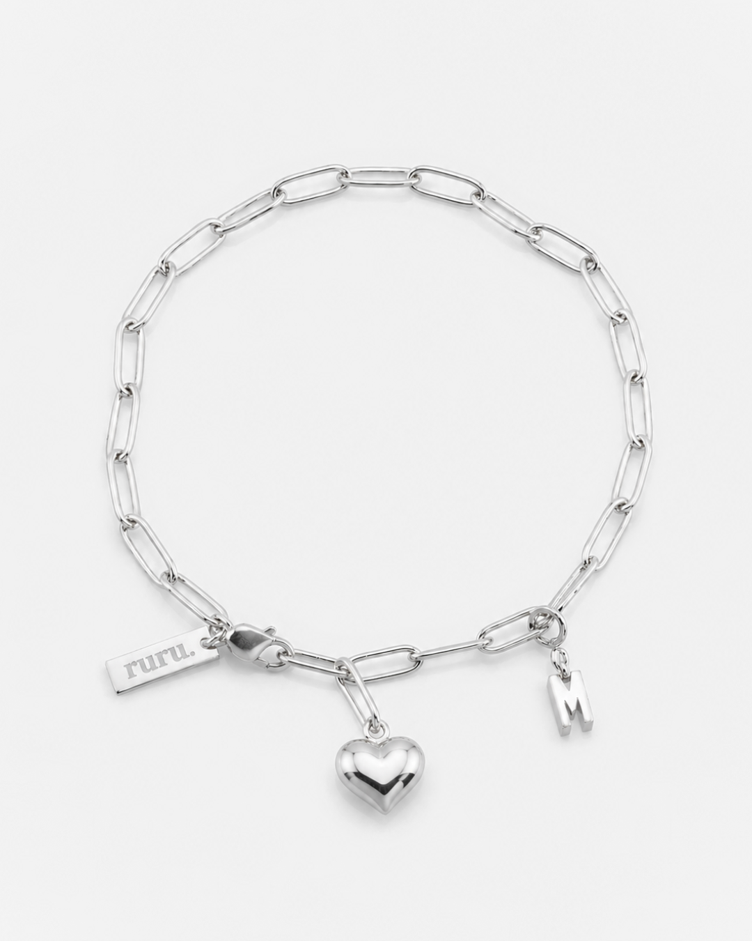 Genesis & Mini Buchstabe Charm Bundle Silber