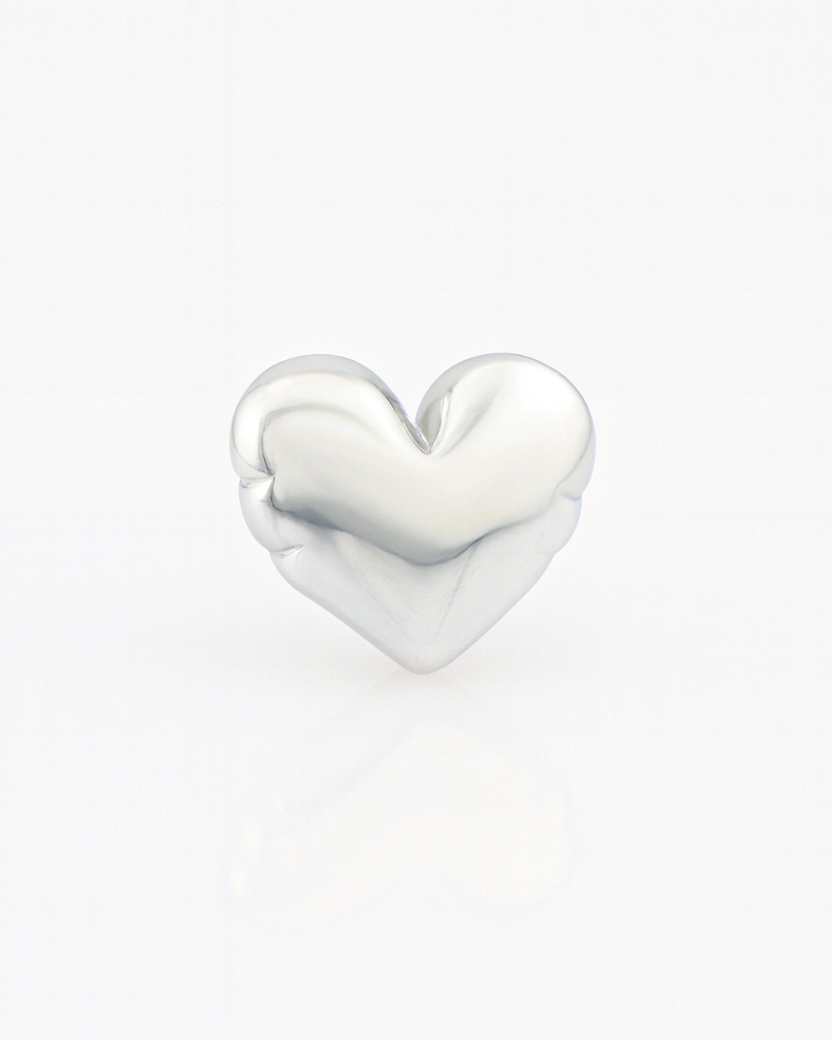 Heart-shaped object on a white background