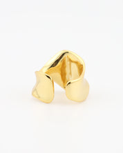 Gold ring on a white background