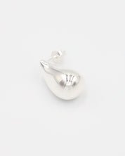 A pair of silver stud earrings with a butterfly clasp