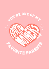 You're one of my favorite Parents Card