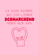 Schnarchend nebed mir Card