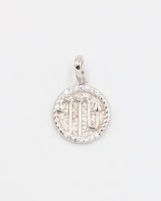 Scorpio zodiac silver pendant in rhodium-plated sterling silver with sparkling zirconia accents.